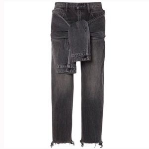 Alexander Wang gray tie-front sleeve jeans
